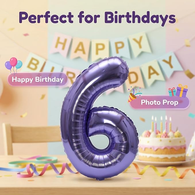 YPSelected 32 Inch Large Foil Helium Number Balloon Birthday Wedding Party 0-9 - Image 3