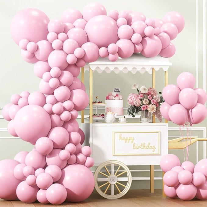 APLANET 150pcs Light Pink Balloons Different Sizes 18 12 10 5 Inch, Pastel by ZJHAI