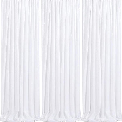 Sparkly Backdrop White Sequin Photo Backdground Curtain 3 Pack 2x8ft | Sequin by QueenDream