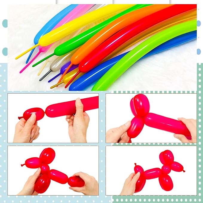 100pcs Red 260 balloons, Thickening Latex Long Twisting Balloons - Image 6