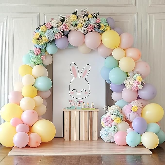 RUBFAC Pastel Yellow Balloons Different Sizes Light Yellow Balloon 129pcs | - Image 8
