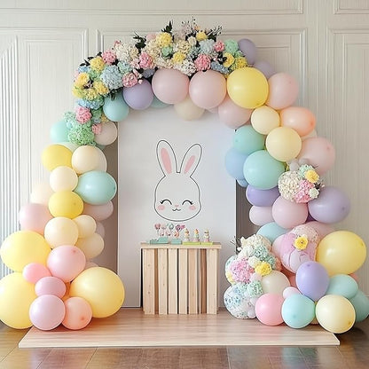 RUBFAC Pastel Yellow Balloons Different Sizes Light Yellow Balloon 129pcs | - Image 8