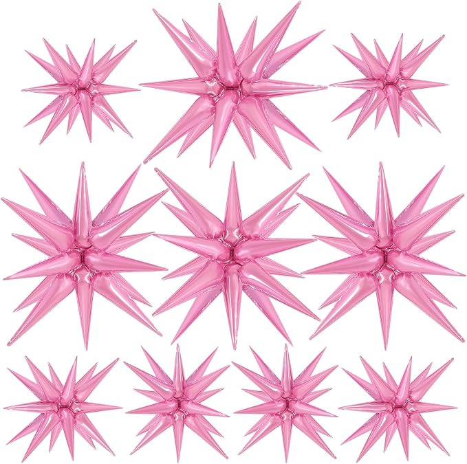 10 Pcs Star Balloons Explosion Balloons Foil Cone Balloon Magic by TOTAFAM