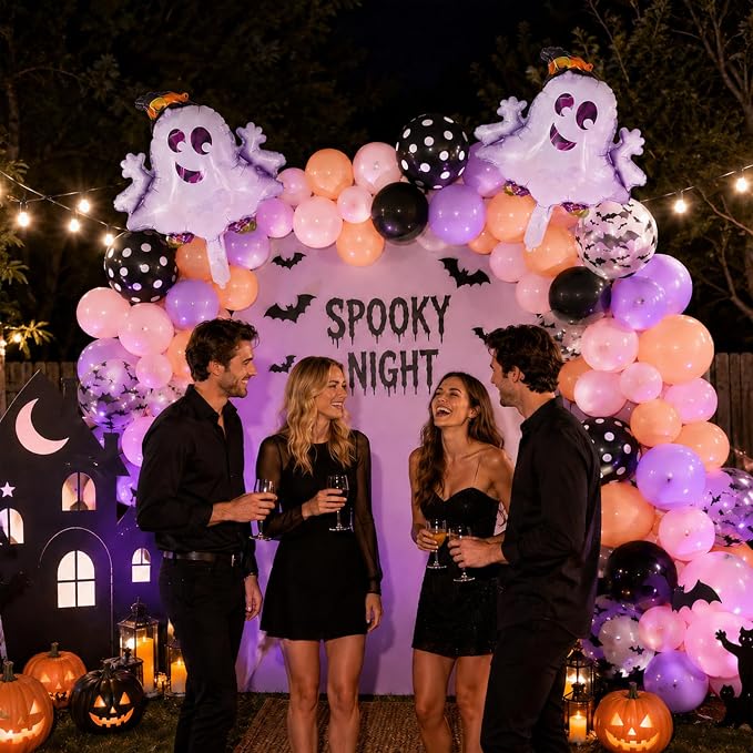 Halloween Party Balloons Black Purple Pink - Image 7