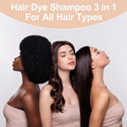 Dark Brown Hair Dye Shampoo for Men and Women, Hair Color Shampoo For Home Use, 16.9 Fl Oz (Dark Brown)