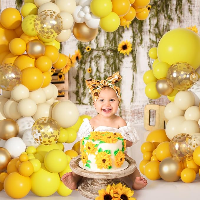 Ouddy Party 129Pcs Mustard Fall Balloons Different Sizes 18 12 10 5 Inch | 6Pcs - Image 5