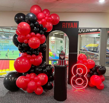Red and Black Balloons Garland Arch Kit - Image 7