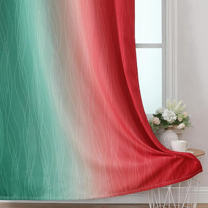 Red and Green Blackout Curtains - Image 6