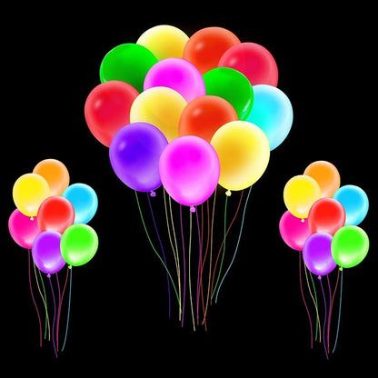 Voircoloria 105pcs UV Neon Black Light Party Latex Balloons, 10inch | Glow in - Image 7