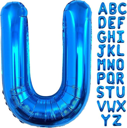 Lovoir 40 Inch Large Blue Letter U Balloons Big Size Jumbo Mylar Foil Helium by Lovoir