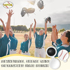 12 Pcs baseball Mini Detangler Brush, Folding Mirror Hair Brushes, Travel Hair Brush, No Tangle Soft Flexible Bristles for Straight, Curly, Thick Hair for baseball Team Gift Sport Party