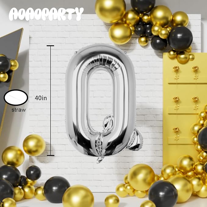 Letter Balloons Silver 40 Inch Q Large Big Foil Mylar Balloon | - Image 6