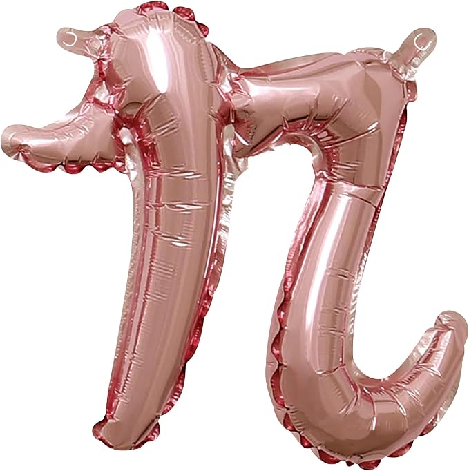 Rose Gold Script Shaped Foil Balloon by AmscanPartySupplies