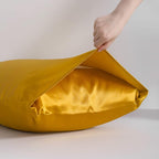 NTBAY 2 Pack Satin Standard Pillowcases for Hair and Skin, Luxurious and Silky Pillow Cases with Envelope Closure, 20x26 Inches, Golden Brown