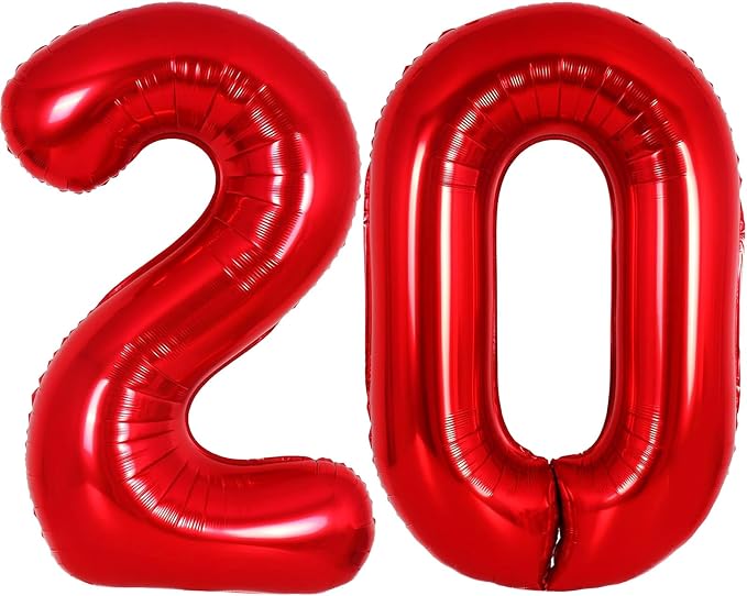 Number Balloons Red Party Balloon by United-UnicornsParty