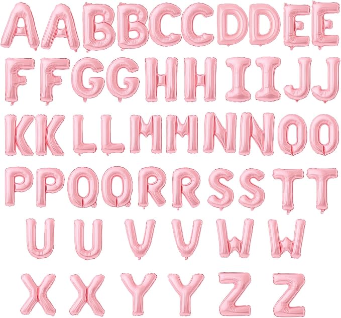 52 Pieces 16 Inches A-Z Letter Balloons – 2 Sets of Alphabet Mylar Balloon by Tedercle