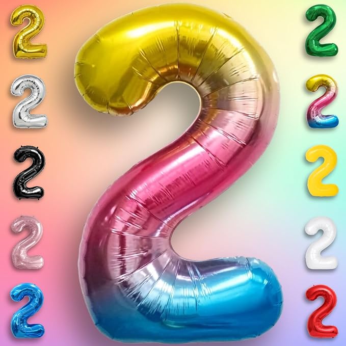 Black Number 0 to 9 Mylar Balloon 40 Inch - Image 4