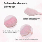 Hair Brush Set, Professional Styling Tools with Combs and Accessories, Pink, Gift Box Included (Pink Brush+Black Brush)