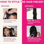 Lashey Light Yaki Clip in Hair Extensions 20 Inch 7pcs Human Hair Straight Natural Black Clip ins for Thin Hair Extensions Real Human Hair