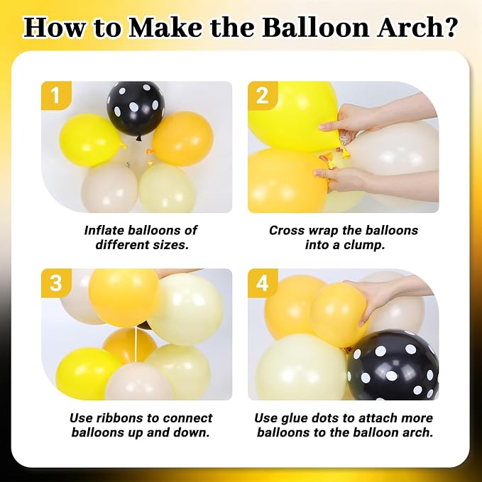 131pcs Bee Balloon Arch Kit - Image 3