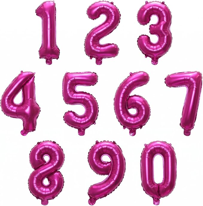16 Inch Foil Mylar Number Balloons 0-9 by YPSelected