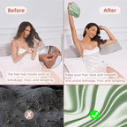 Adjustable Silk Satin Hair Bonnet for Sleeping Women, Double Layer, Silk Hair Wrap for Sleeping Women Men, Curly Natural Braid Straight Unisex - Green