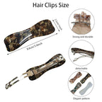 Hair Clips for Women,3.5 Inch Acetate Medium Hair Claw Clips for Women Thin Thick Curly Hair,Strong Hold No Slip Grip,French Classic Multicolor （Dark Brown Tortoiseshell Bow）