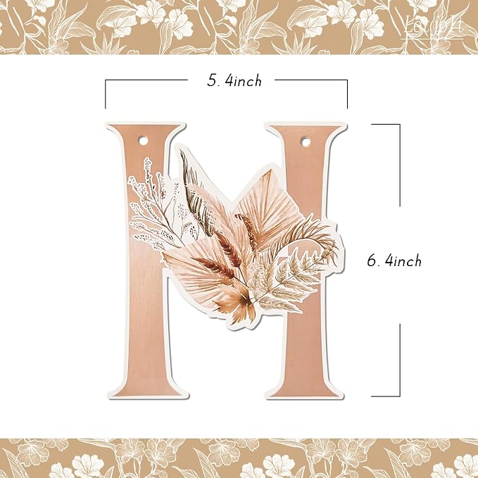 Letjolt Hello Baby Boho Flower Banner Girls Baby Shower Garland 12pcs | Floral - Image 3
