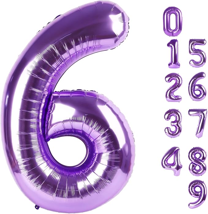 Number 6 Balloons 40 Inch for 6 16 Birthday Party Decorations, by Mluchee