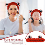 Jowmoy red Frog Eye Elastic Headband - Versatile for Spa, Skincare, Makeup, Face Wash, Fun Gift for Women (1 Pack)