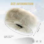 Faux Fur Headband for Women Elastic Fuzzy Thick Earmuffs Winter Headwrap Ear Muffs Furry Ear Warmers Cold Weather (Apricot)