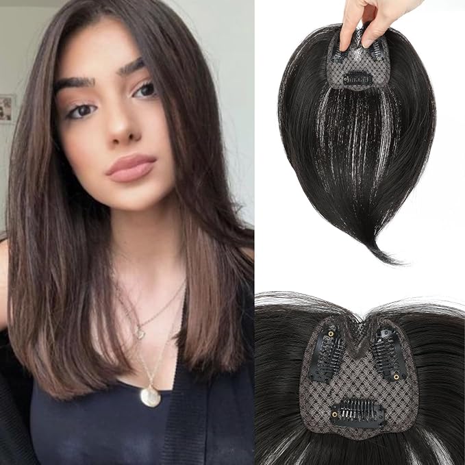 Hair Toppers for Women with Thinning Hair Extensions 360° 3D Toppers Hair Pieces for Women Clip Ins Fake Bangs Hair Pieces Perfect Solution for Stylish Upgrade
