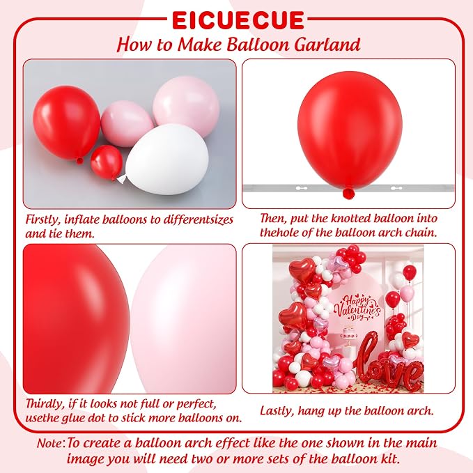 Valentines Day Balloons Garland Arch Kit - Image 3
