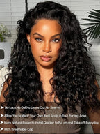 YIROO EasiContour V Part Wigs Human Hair Jerry Curly Glueless Human Hair Wigs Upgraded U Part Curly Wigs No Leave Out No Gel V Shape Clip in Half Wig Beginner Friendly Ready to Go Wig 20 inch