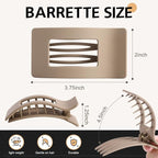 8 Pack French Flat Hair Clips for Women – Large Matte No-Slip Claw clips for Thick & Thin Hair, Strong Hold Styling Barrettes Accessories (Neutral)