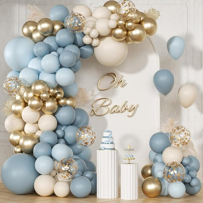 147pcs Dusty Blue Balloon Garland Arch Kit by BAUANOOY