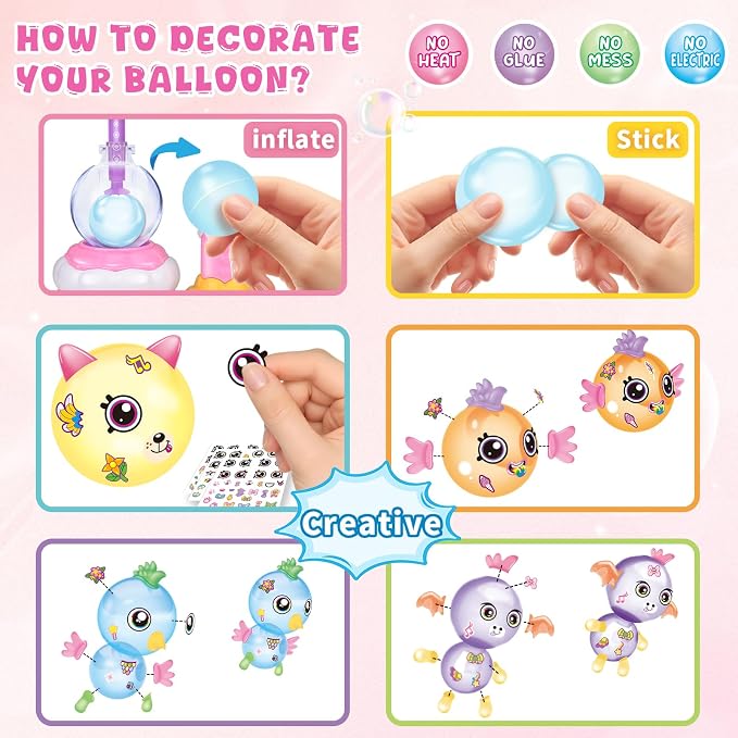 BTEC 195PCS DIY Princess Pink Magic Balloon Craft Kits, Girls Gifts Ages 3+ | - Image 4