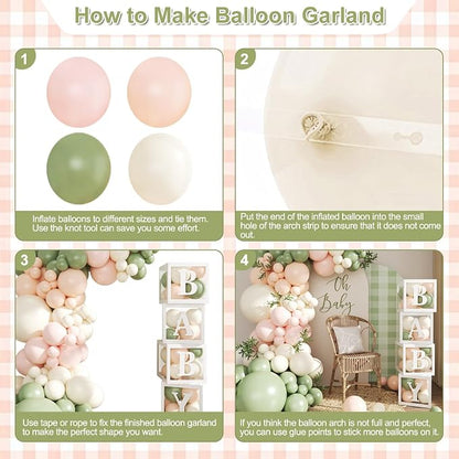 CROSSFINGERS Pink and Sage Green Wildflower Baby Shower Decorations | 132Pcs - Image 7