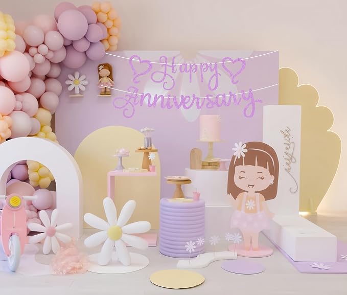 Pre-Strung Happy Anniversary Banner - Image 6