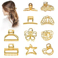 Gold Hair Clips for Women, 10 Pcs Small Gold Claw Clips for Women and Girls, Mini Metal Hair Accessories