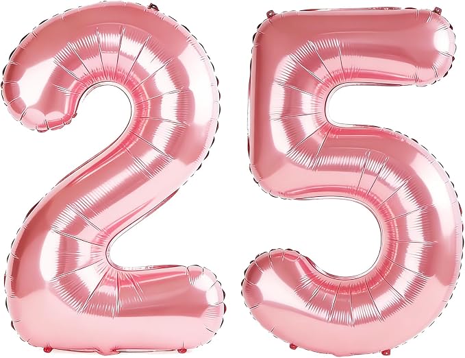 40 Inch Number 25 Balloons for 25th Birthday Party Decorations, 0-100 Jewelry by FOBELEC
