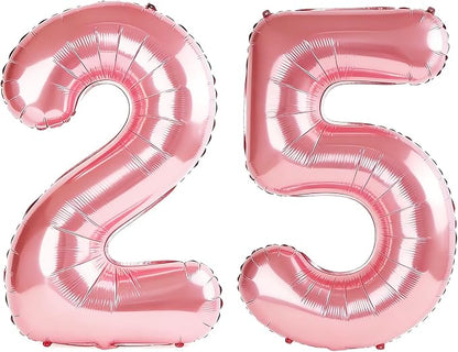 40 Inch Number 25 Balloons for 25th Birthday Party Decorations, 0-100 Jewelry by FOBELEC