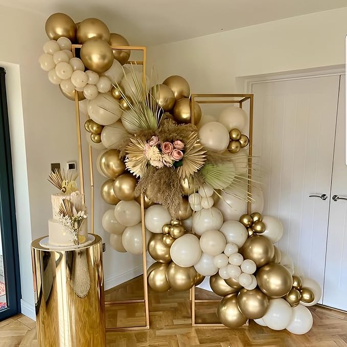 Voircoloria 110pcs Metallic Gold Chrome Latex Party Balloons, 12inch | - Image 4