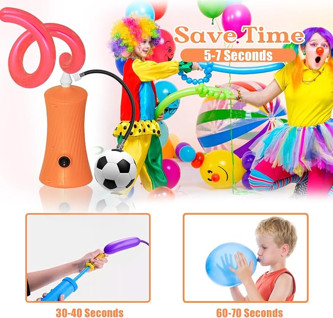 260 Balloon Pump Electric, Portable Automatic Dual Nozzle Inflator - Image 3