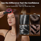 Hair Growth Comb, 3 in 1 Hair Growth Brush Electric Scalp Massager Oil Applicator High Frequency Comb, IPX7 Waterproof Portable Head Massager for Home & Travel