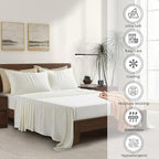 Luxury Bamboo Market | King Envelope Pillowcase Set | 100% Viscose Made from Bamboo | Organically Grown | Ultra Soft | Cooling | 2pcs [Opulent Ivory]