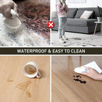 2'x10' Vinyl Runner Rug for Hallway, Clear Waterproof Kitchen Mat for Floor, Non-Slip Plastic Floor Mat for Entryway, Easy Clean Durable Area Mat for Bedroom, Laundry Room