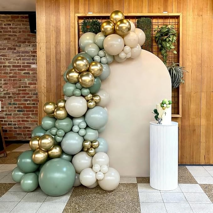 Lukiituke Sage Green Balloons, Bridal Decorations - Image 6