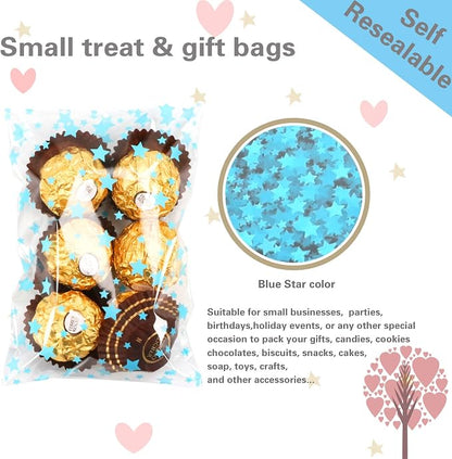 100 Pcs 5x7 In Star Self-Sealing Cellophane Treat Bags, Baby Shower - Image 3