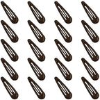 Snap Hair Clips for Women and Girls Water Drop Non Slip Hair Barrettes Heavy Coated Metal Brown Hair Clips Accessory 20 PCS 1.89"